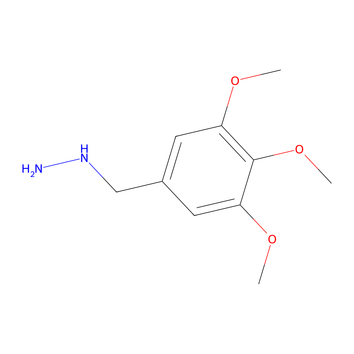 3,4,5-Trimethoxy-benzyl-hydrazine molecular structure, CAS 60354-96-3
