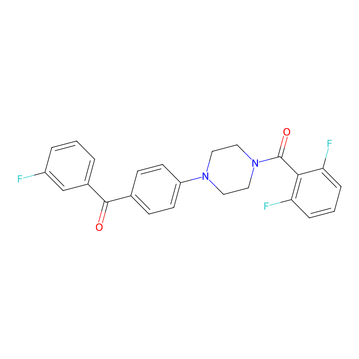 [4-[4-(2,6-Difluorobenzoyl)piperazin-1-yl]phenyl]-(3-fluorophenyl)methanone molecular structure, CAS 6036-63-1