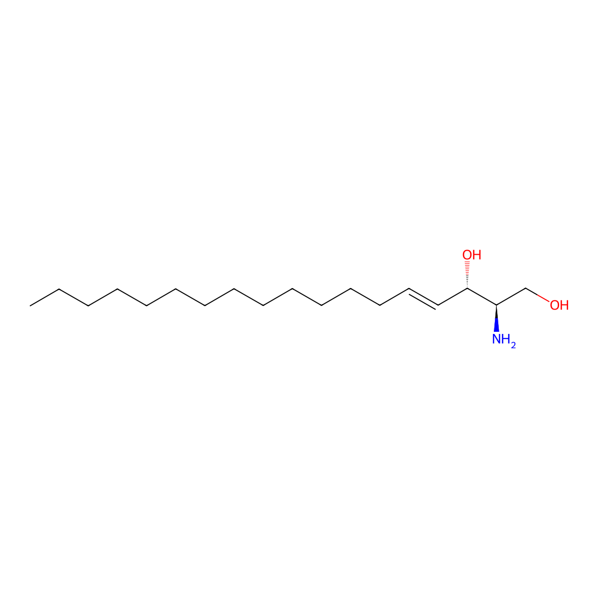 L-erythro-Sphingosine molecular structure, CAS 6036-75-5