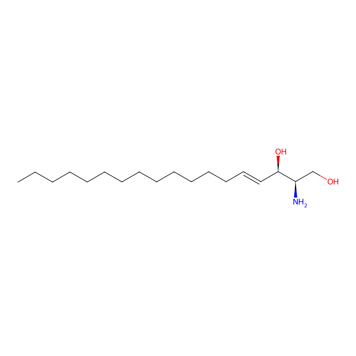 Threo-sphingosine, (+)- molecular structure, CAS 6036-85-7