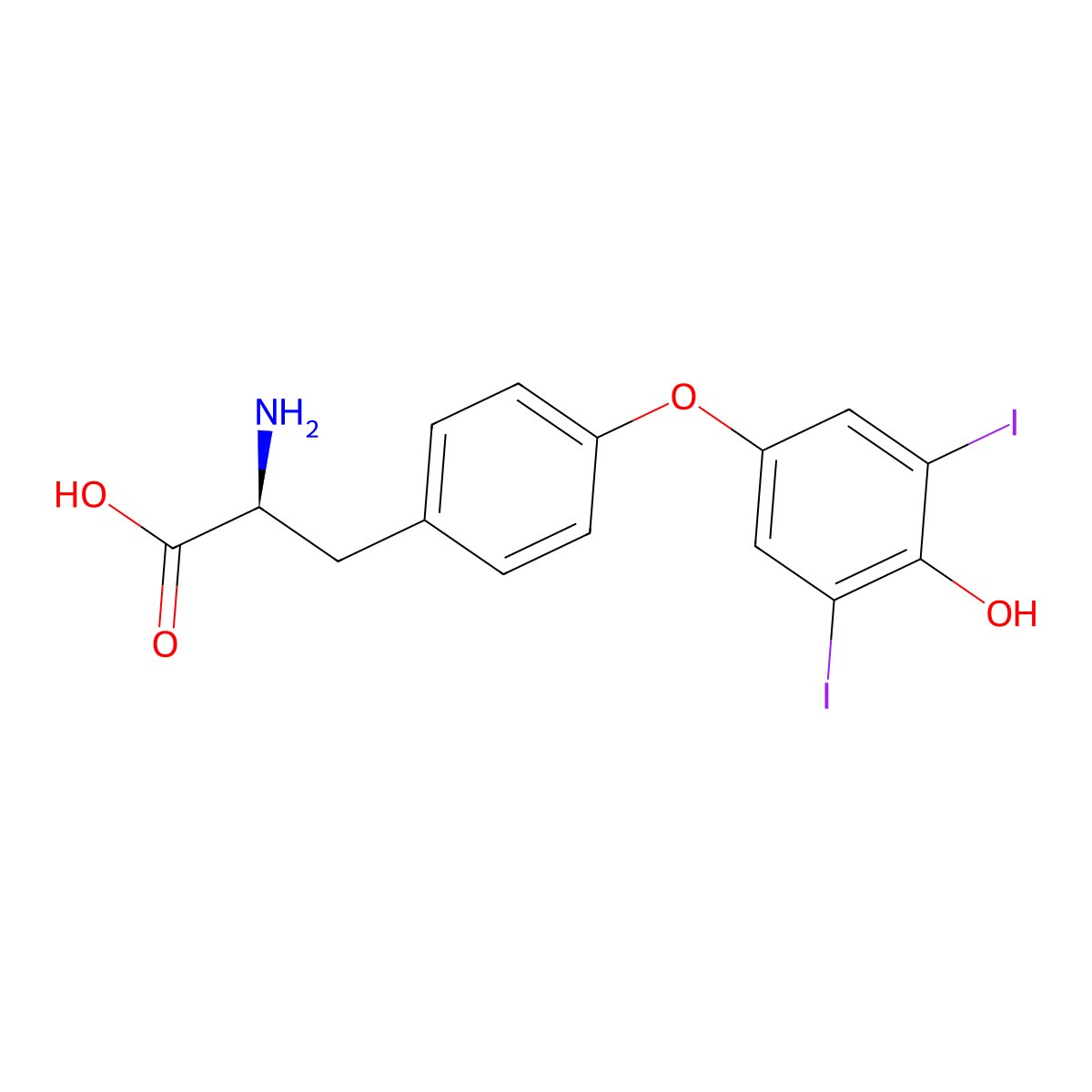3',5'-Diiodothyronine molecular structure, CAS 60363-25-9