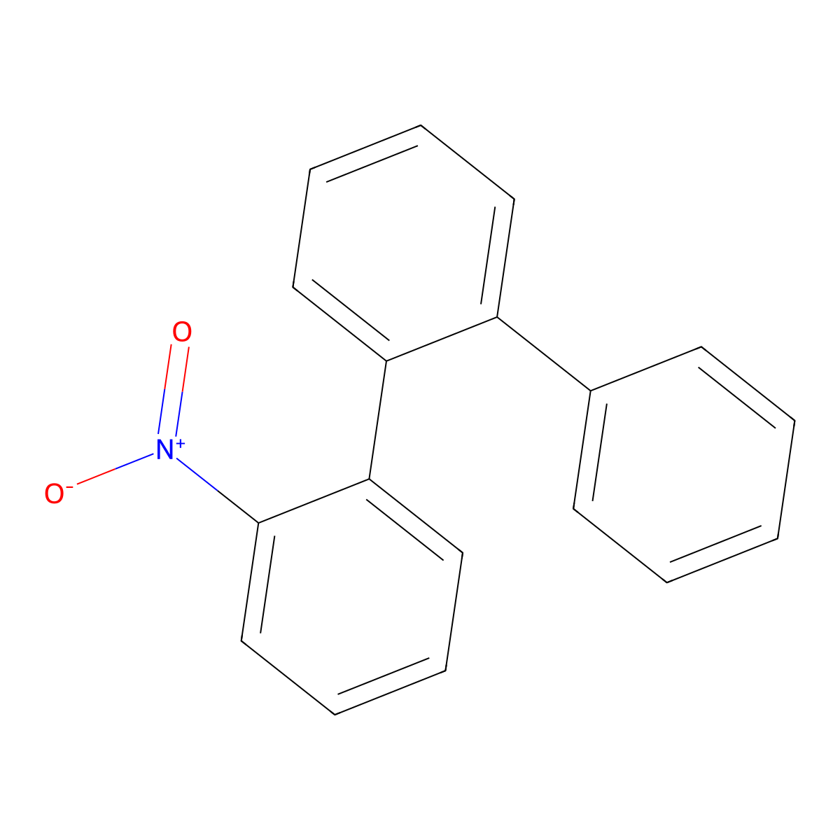 2-Nitro-1,1':2',1''-terphenyl molecular structure, CAS 60366-39-4