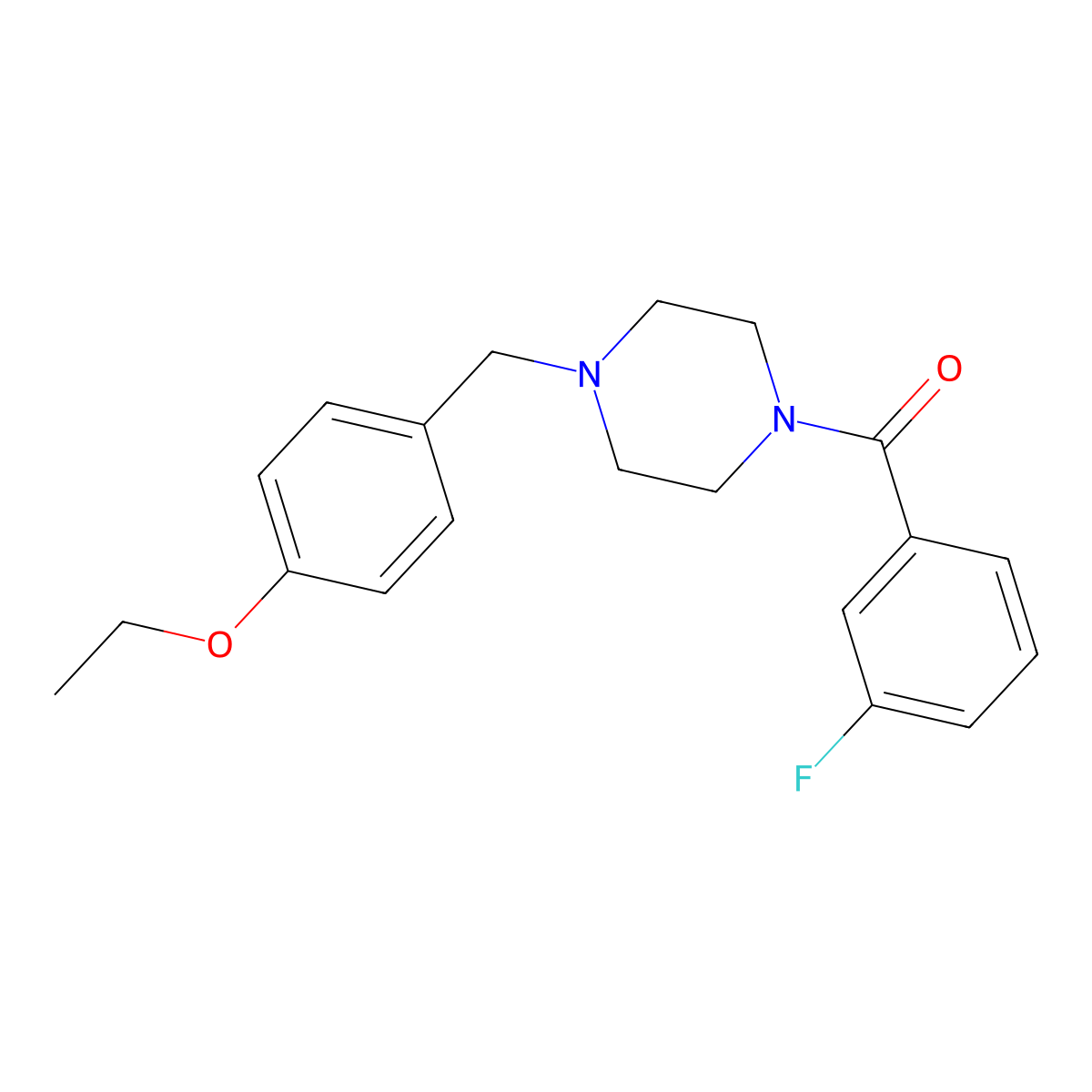 [4-[(4-Ethoxyphenyl)methyl]piperazin-1-yl]-(3-fluorophenyl)methanone molecular structure, CAS 6037-35-0