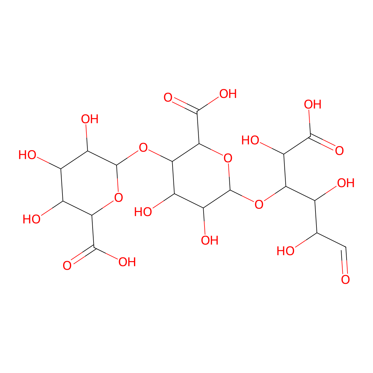 Trigalacturonic acid molecular structure, CAS 6037-45-2