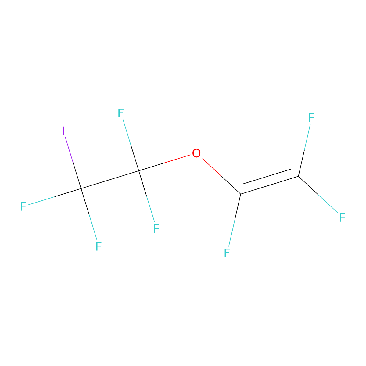 Trifluoro(1,1,2,2-tetrafluoro-2-iodoethoxy)ethylene molecular structure, CAS 6037-91-8