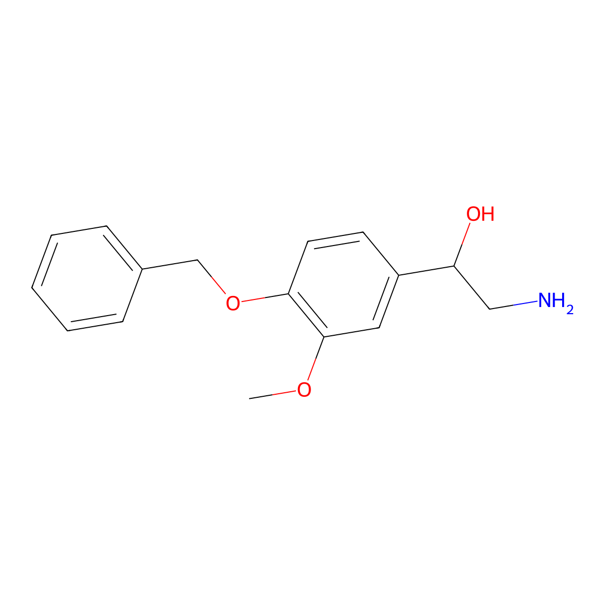 2-(4-Benzyloxy-2-methoxyphenyl)-2-hydroxy-ethylamine molecular structure, CAS 60372-08-9