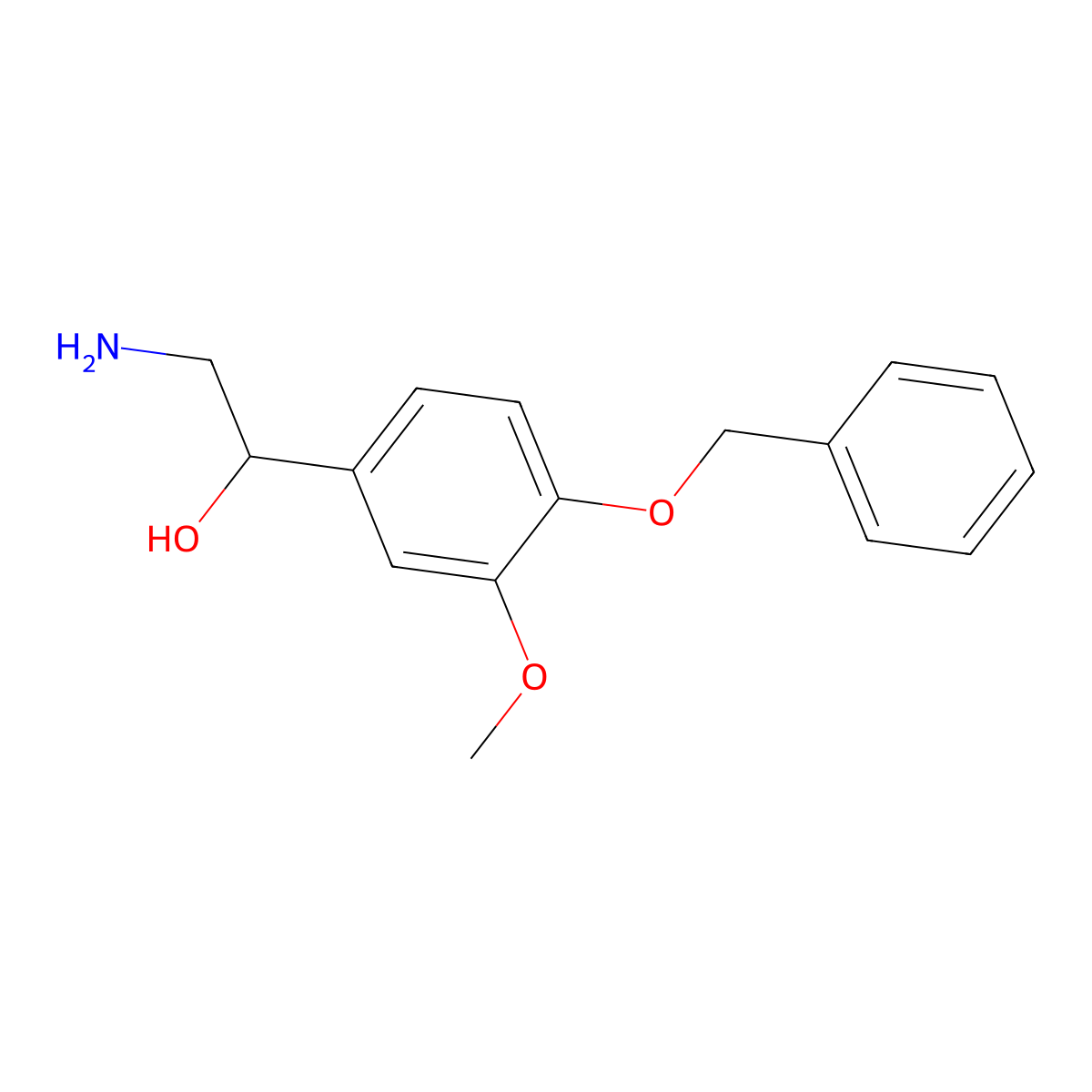 2-(4-Benzyloxy-2-methoxyphenyl)-2-hydroxy-ethylamine molecular structure, CAS 60372-08-9