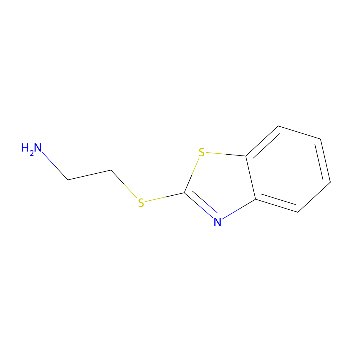 2-(Benzo[d]thiazol-2-ylthio)ethanamine molecular structure, CAS 60372-30-7