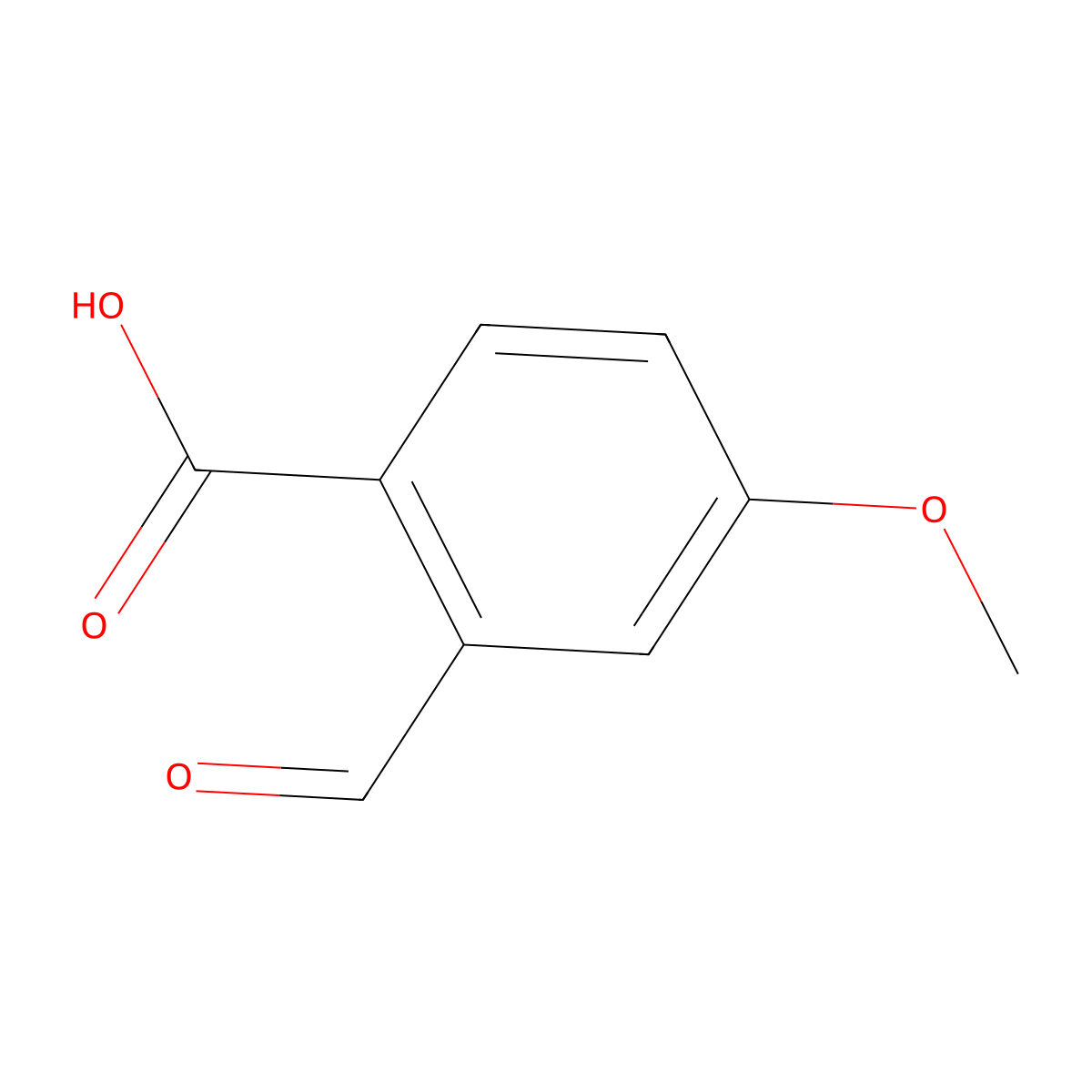 2-Formyl-4-methoxybenzoic acid molecular structure, CAS 60373-42-4