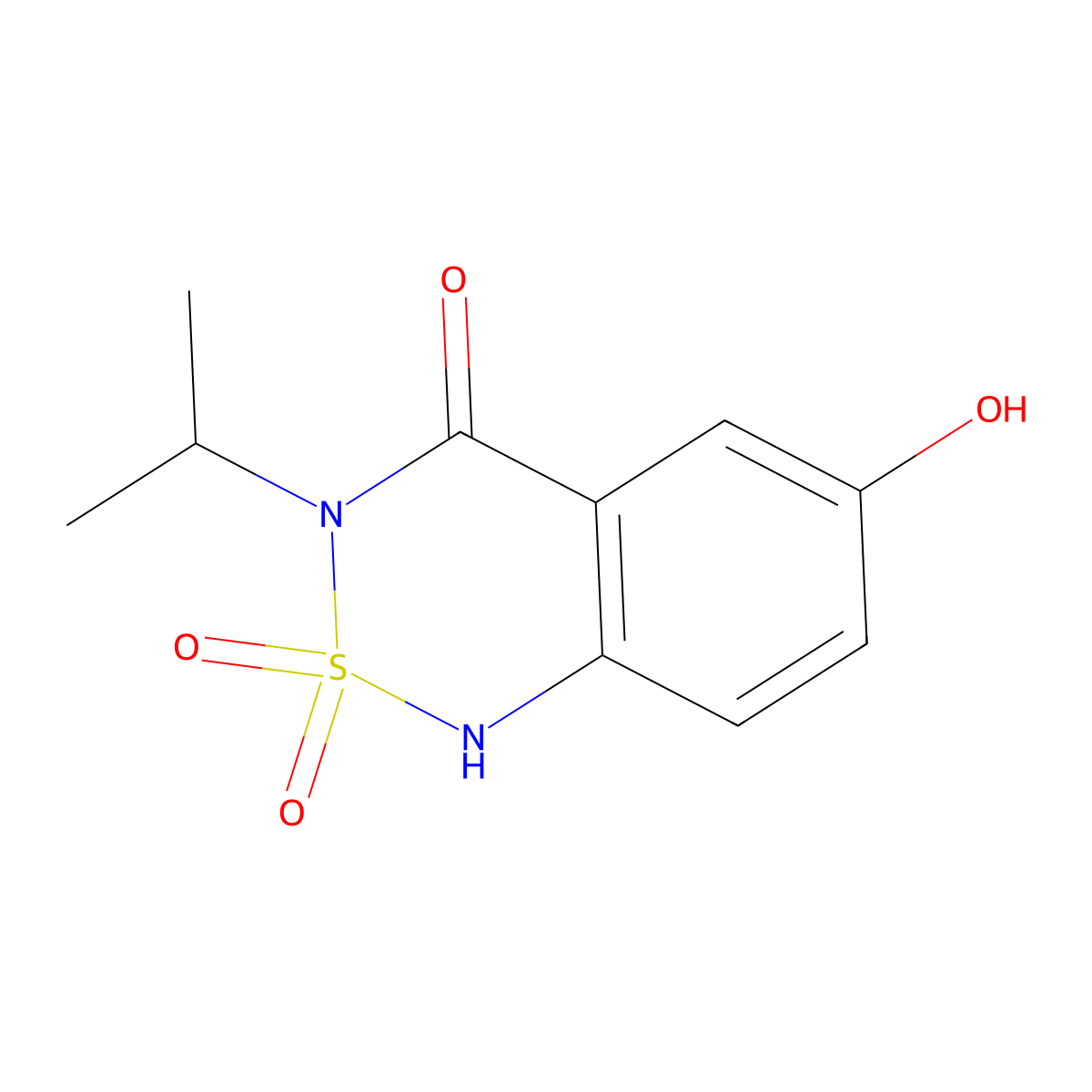 6-Hydroxybentazon molecular structure, CAS 60374-42-7