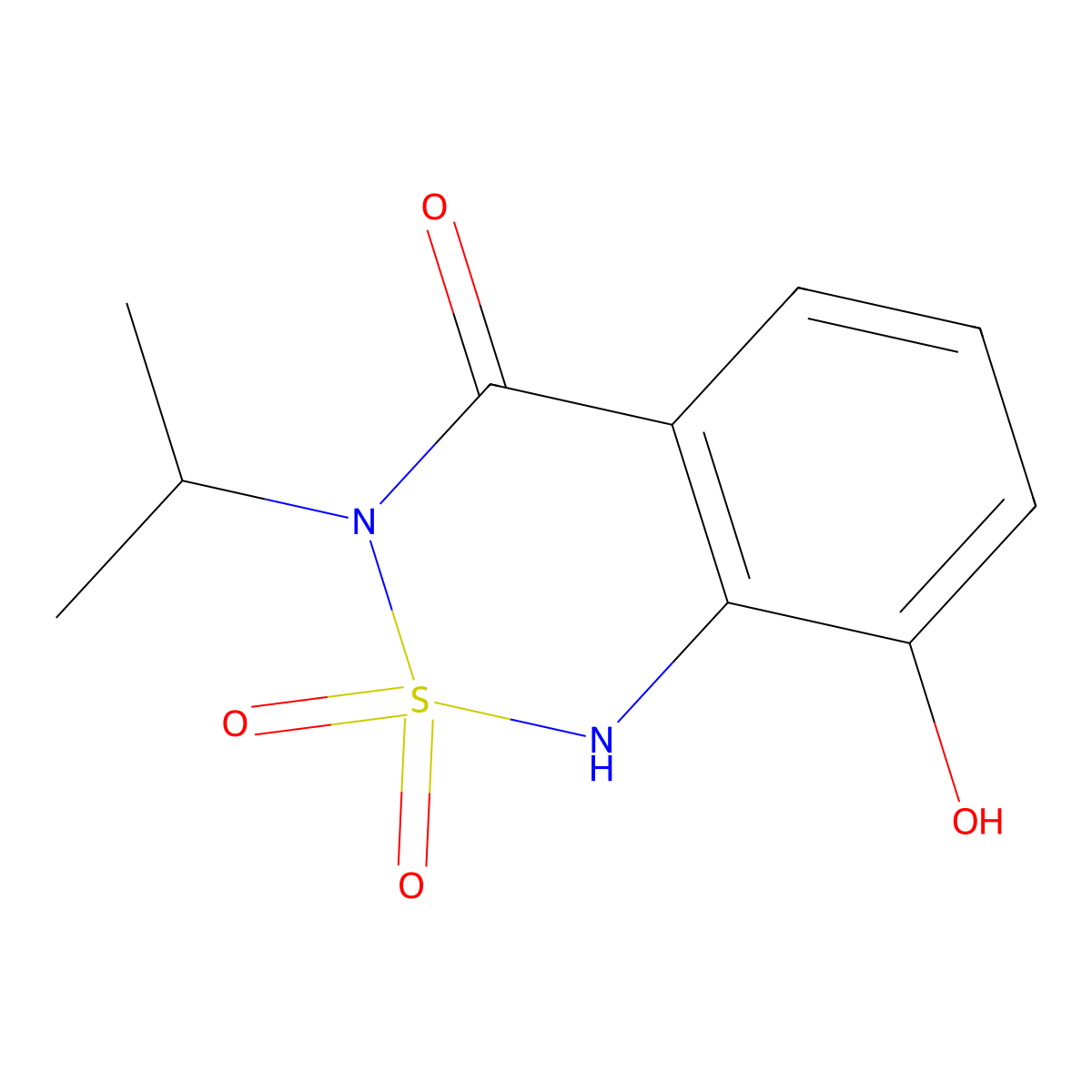 8-Hydroxybentazon molecular structure, CAS 60374-43-8
