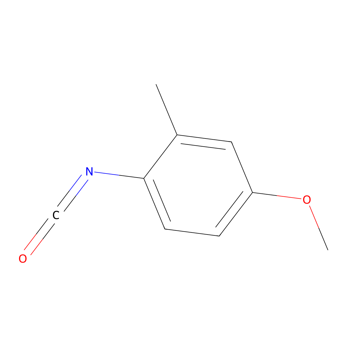 4-Methoxy-2-methylphenyl isocyanate molecular structure, CAS 60385-06-0