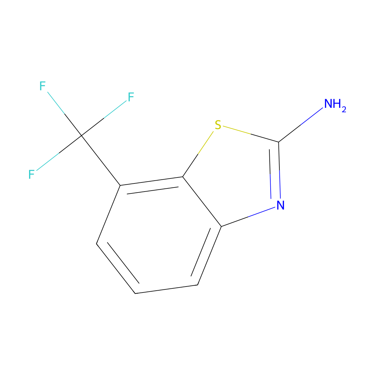 7-(Trifluoromethyl)-2-benzothiazolamine molecular structure, CAS 60388-39-8
