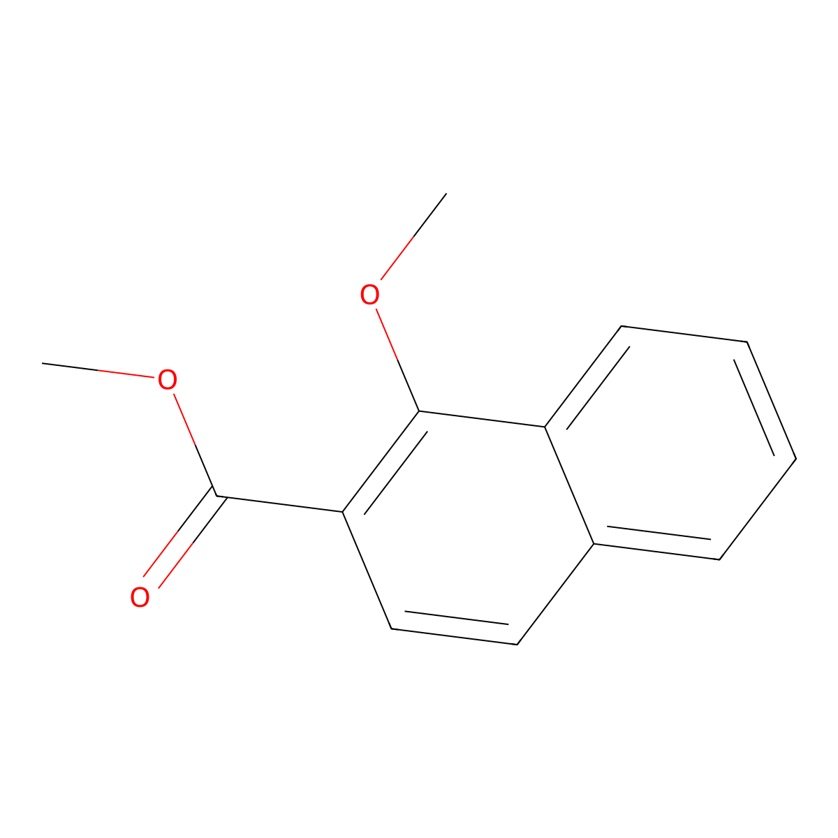 Methyl 1-methoxy-2-naphthoate molecular structure, CAS 6039-59-4