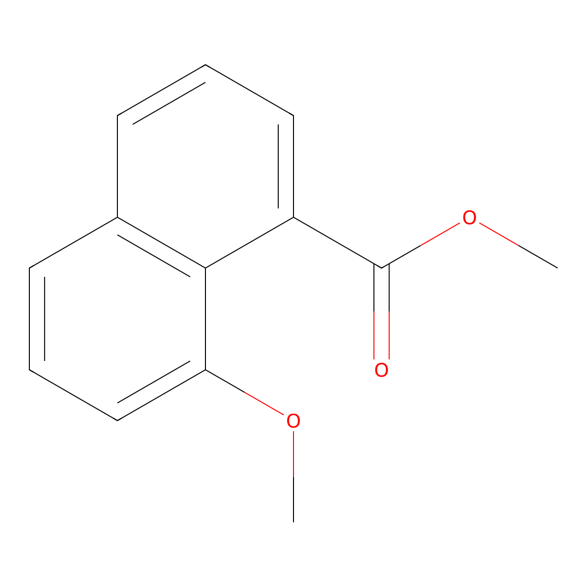 Methyl 8-methoxynaphthalene-1-carboxylate molecular structure, CAS 6039-60-7