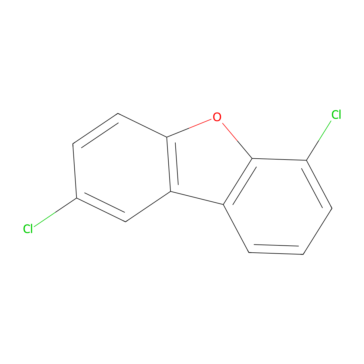 2,6-Dichlorodibenzofuran molecular structure, CAS 60390-27-4