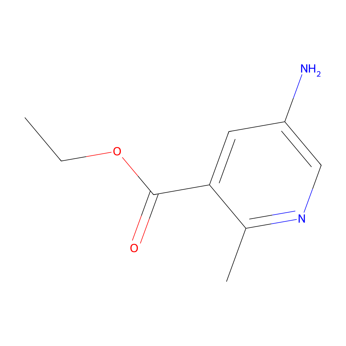 Ethyl 5-amino-2-methylnicotinate molecular structure, CAS 60390-42-3