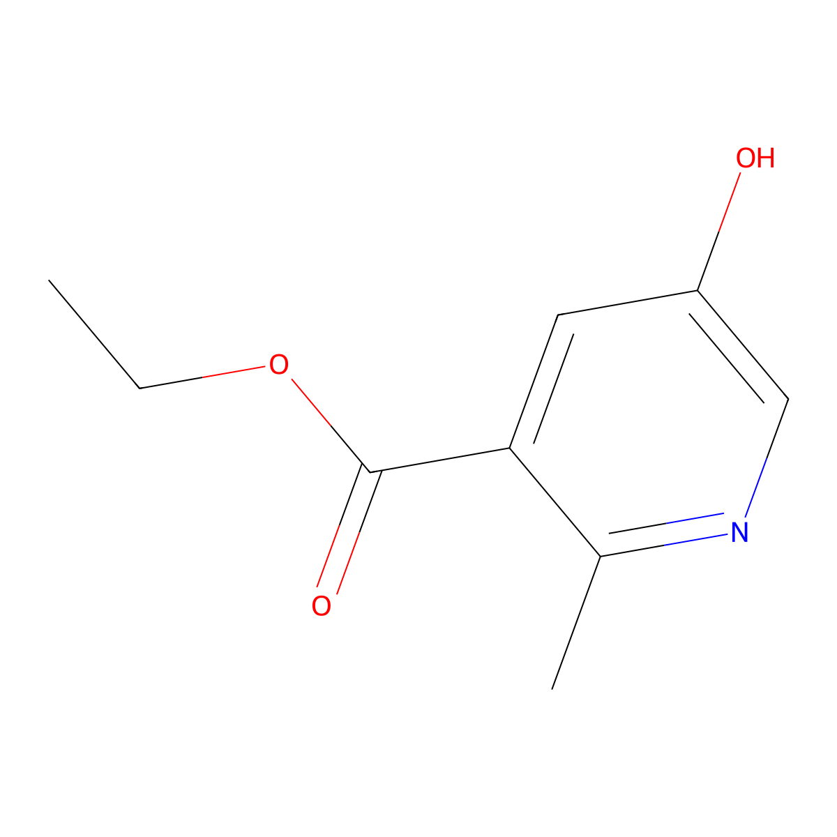 Ethyl 5-hydroxy-2-methylnicotinate molecular structure, CAS 60390-47-8