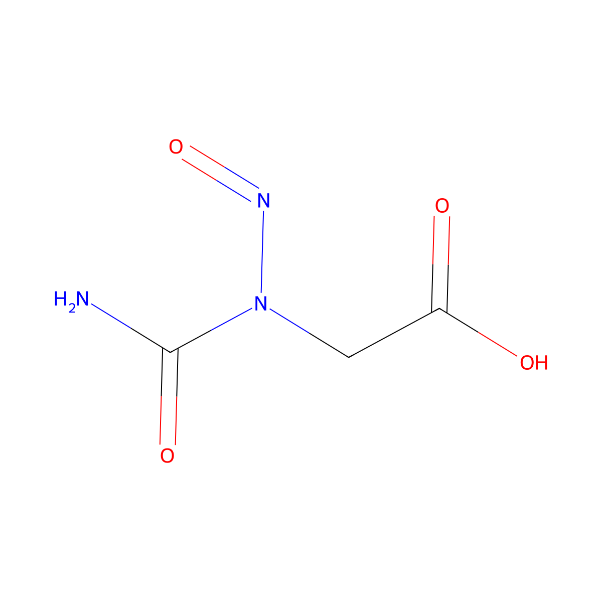 N-(Aminocarbonyl)-N-nitrosoglycine molecular structure, CAS 60391-92-6