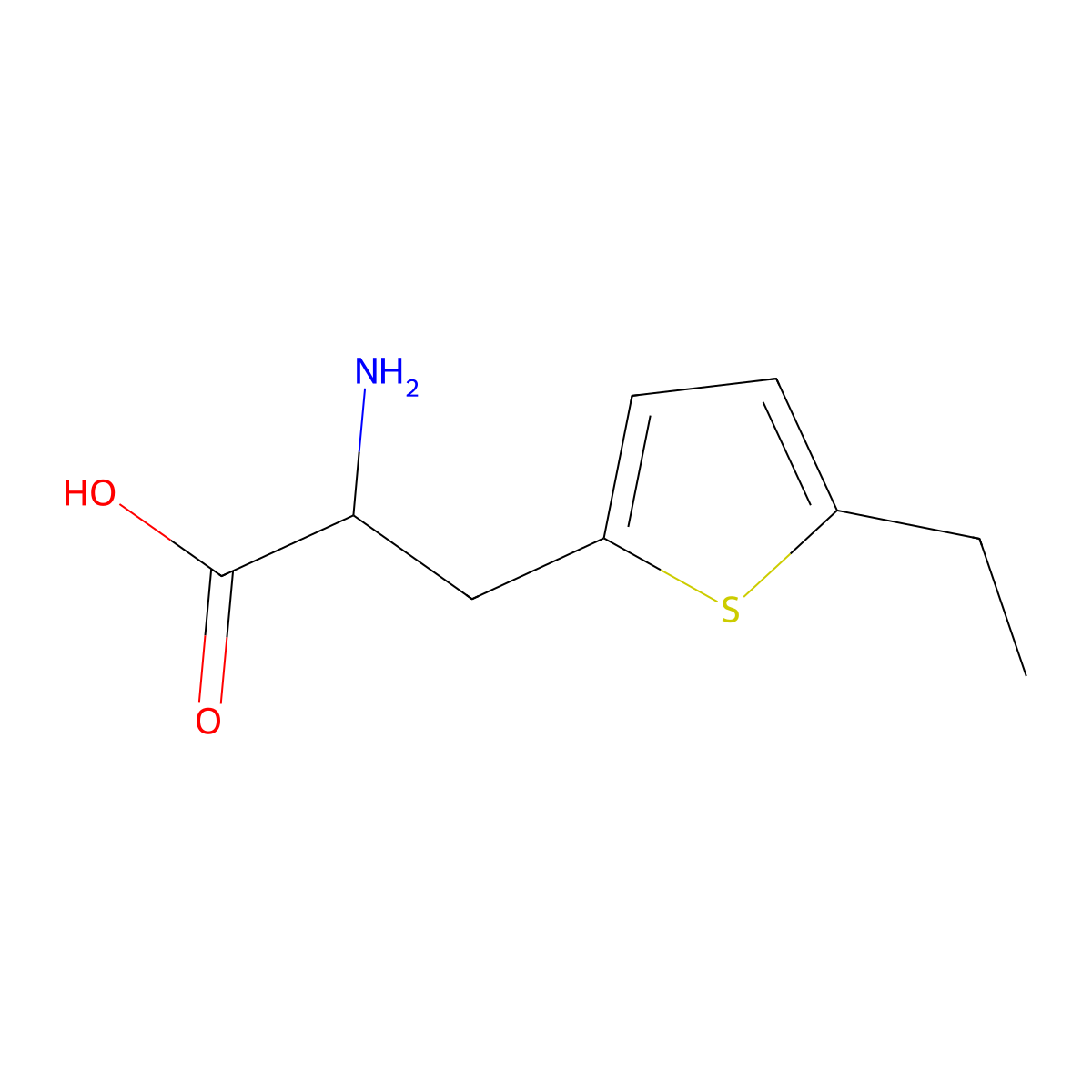 2-amino-3-(5-ethylthiophen-2-yl)propanoic Acid molecular structure, CAS 603940-89-2