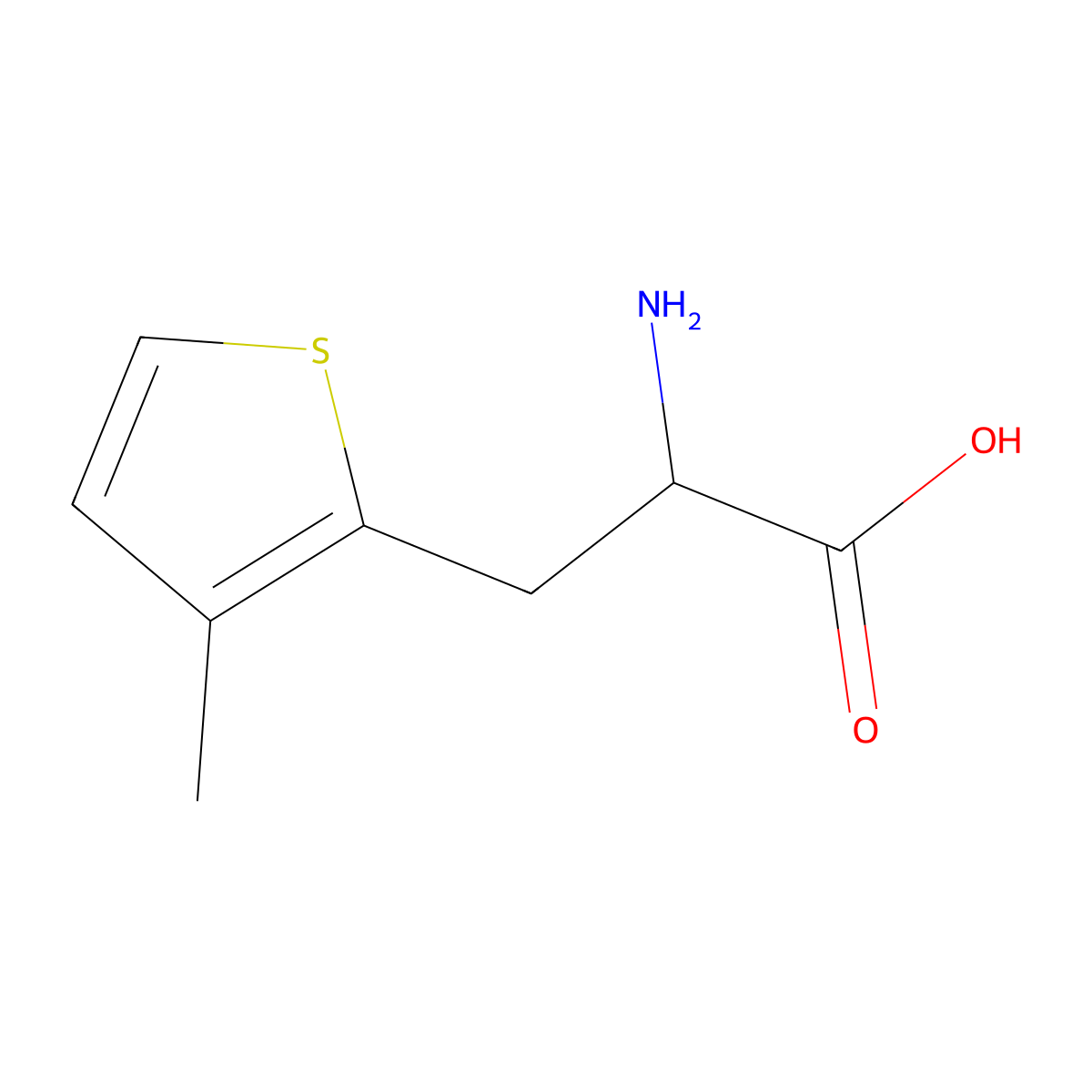2-amino-3-(3-methylthiophen-2-yl)propanoic Acid molecular structure, CAS 603940-93-8