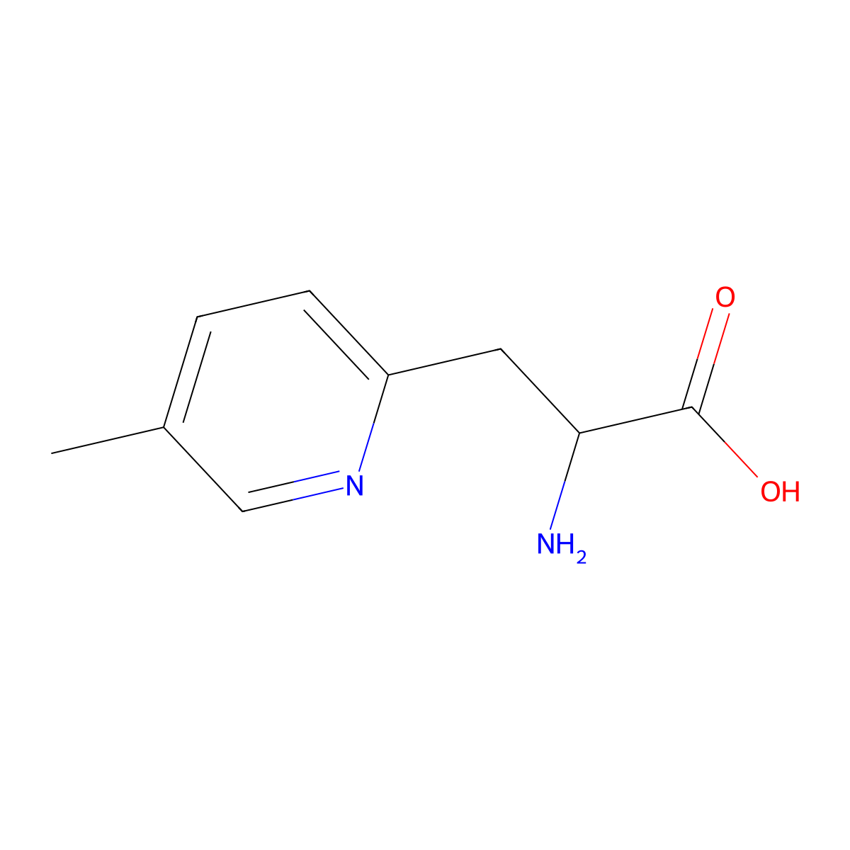 2-amino-3-(5-methylpyridin-2-yl)propanoic Acid molecular structure, CAS 603940-97-2