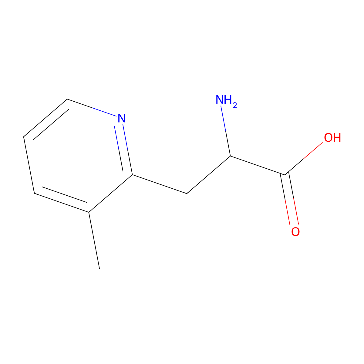 2-amino-3-(3-methylpyridin-2-yl)propanoic Acid molecular structure, CAS 603941-01-1
