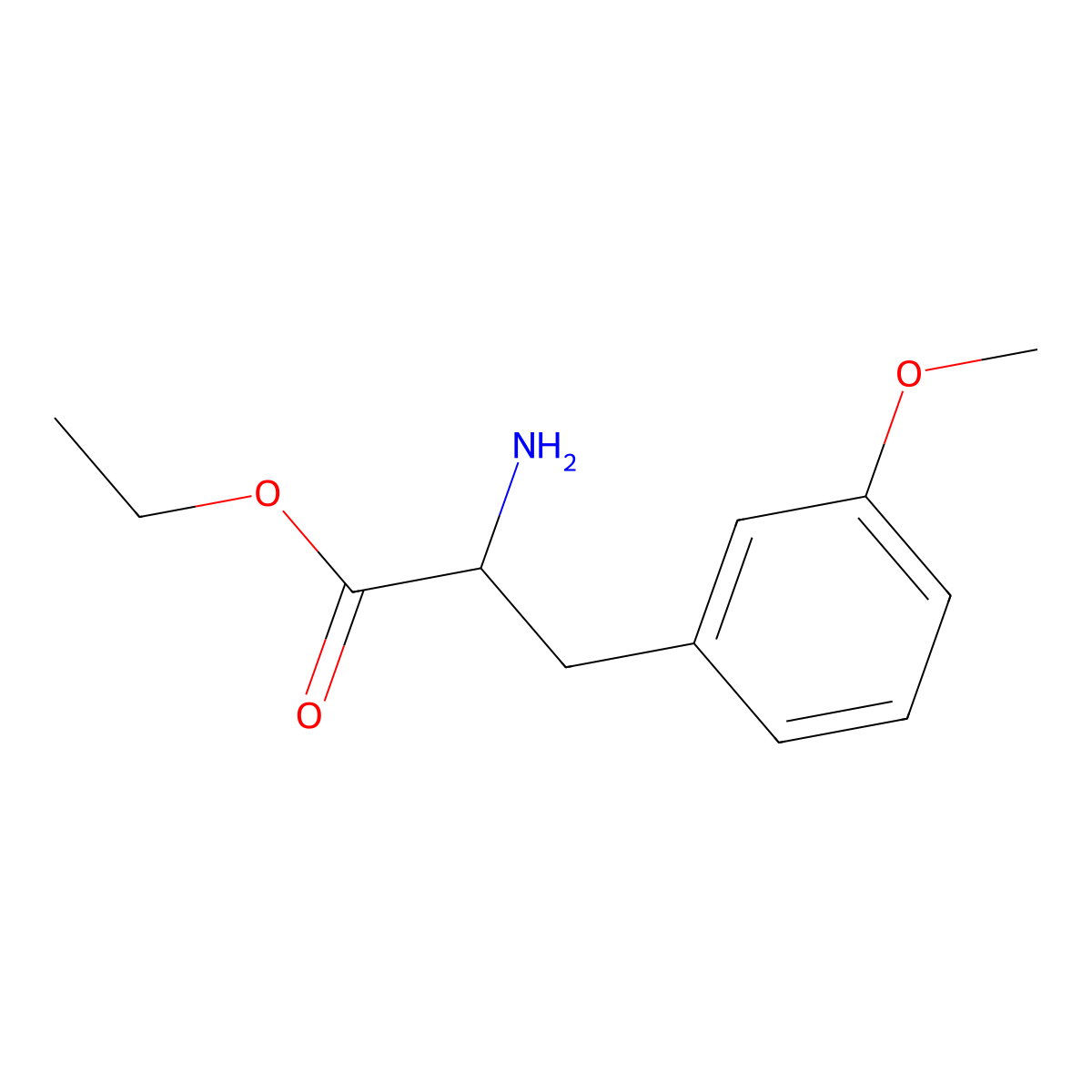 Ethyl 2-amino-3-(3-methoxyphenyl)propanoate molecular structure, CAS 603944-22-5