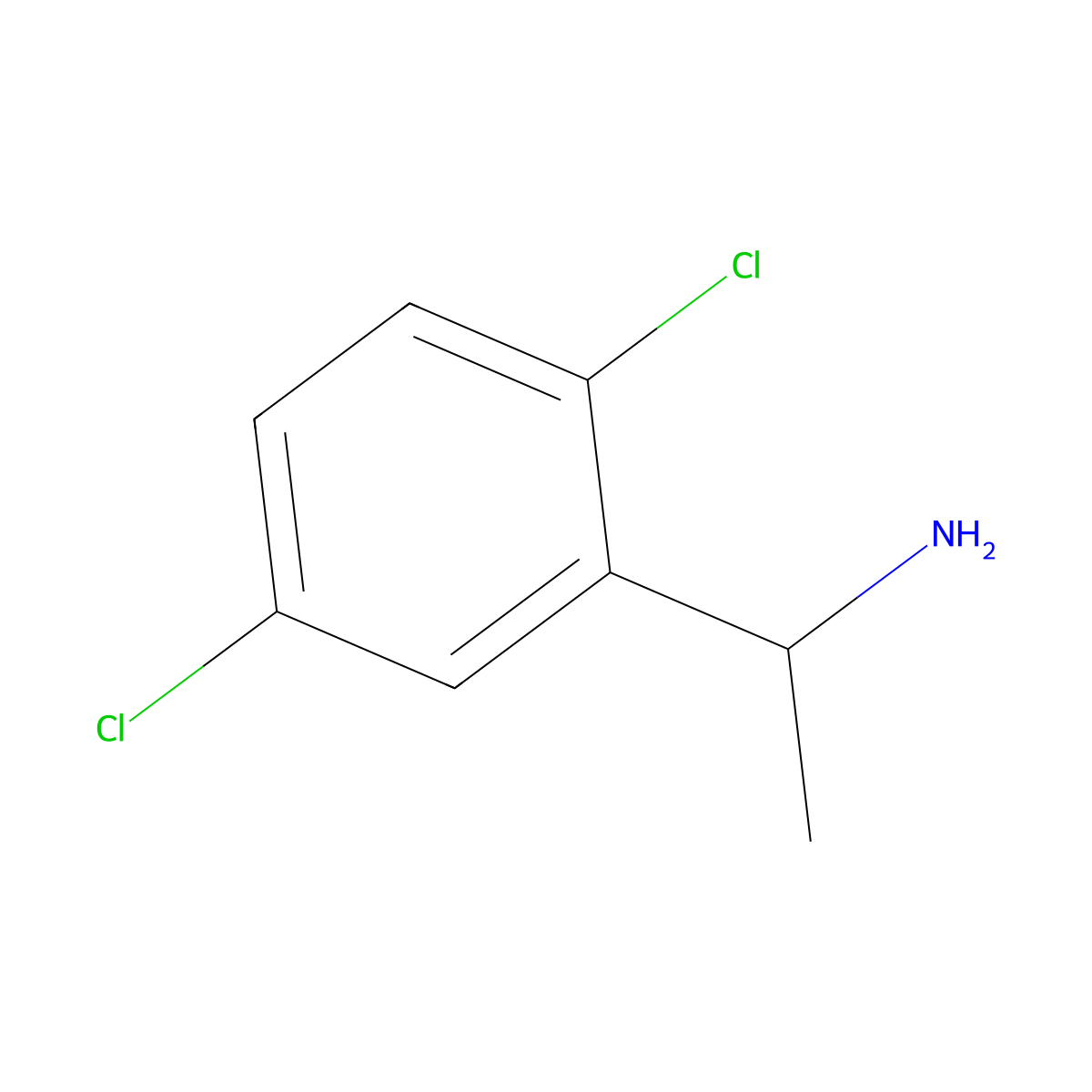 1-(2,5-Dichlorophenyl)ethanamine molecular structure, CAS 603945-51-3