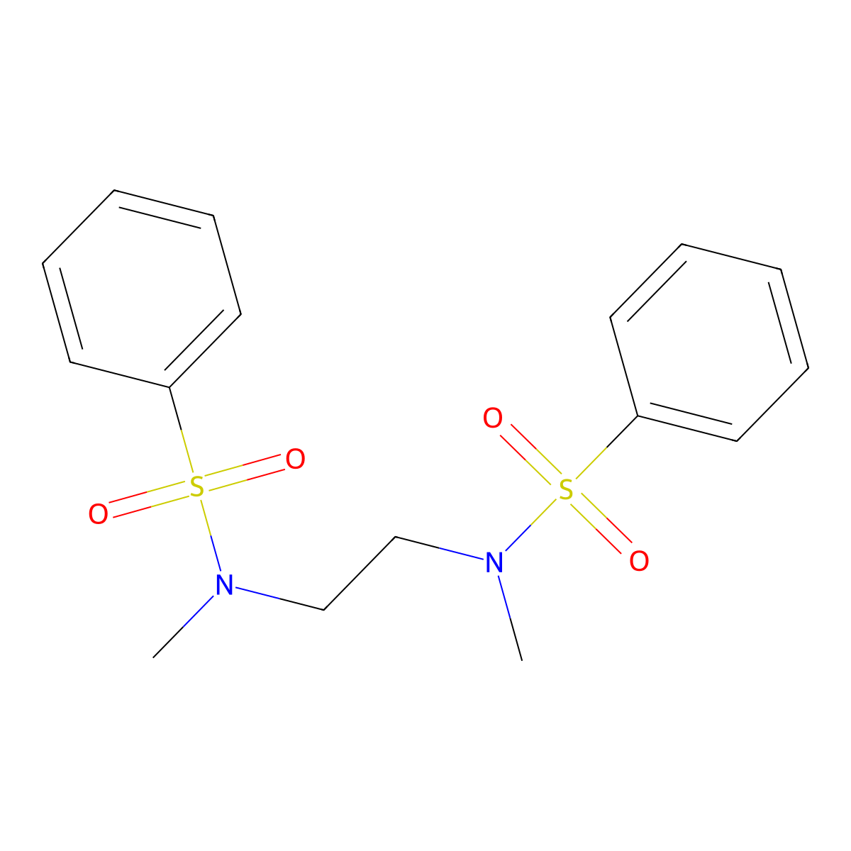 N-[2-[benzenesulfonyl(methyl)amino]ethyl]-N-methylbenzenesulfonamide molecular structure, CAS 60395-33-7