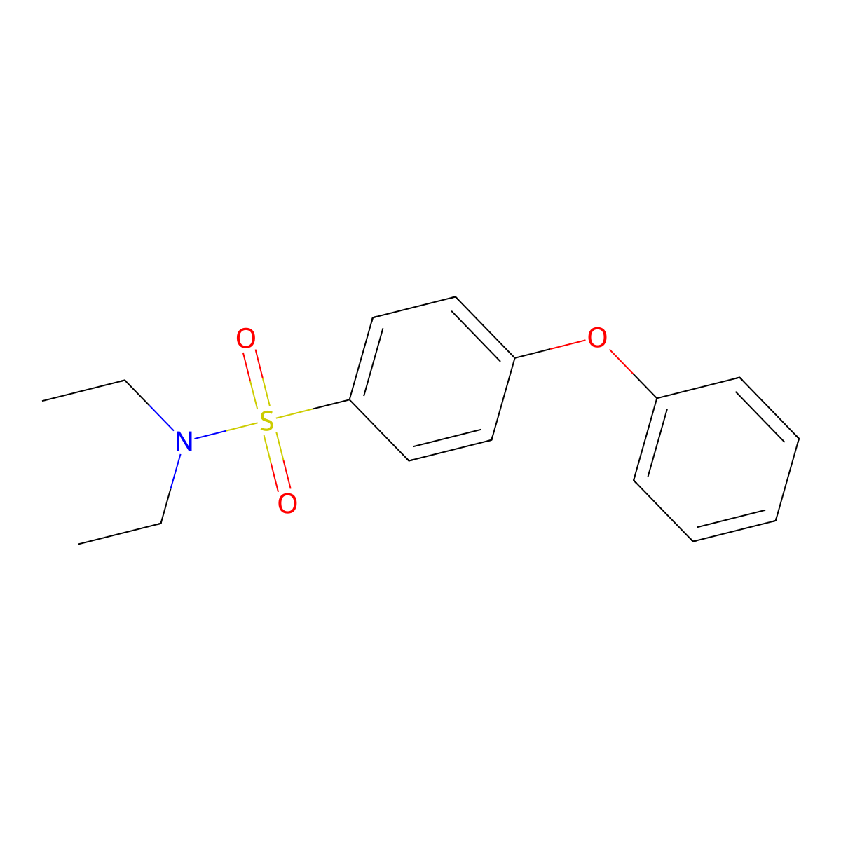 N,N-diethyl-4-phenoxybenzenesulfonamide molecular structure, CAS 60395-34-8