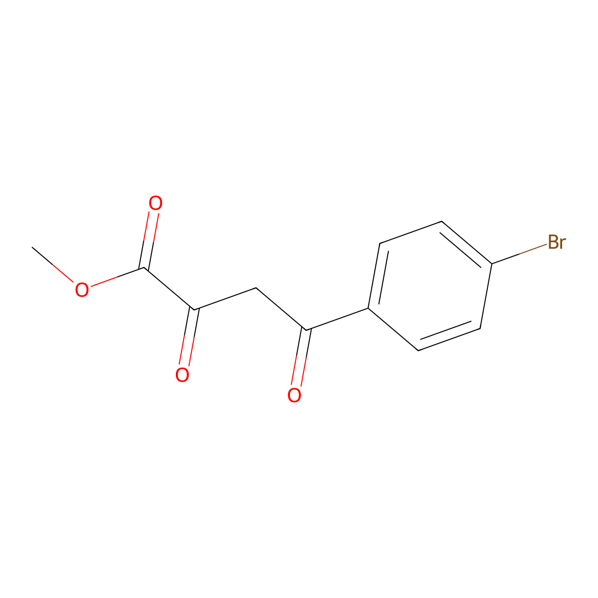Methyl 4-(4-bromophenyl)-2,4-dioxobutanoate molecular structure, CAS 60395-85-9