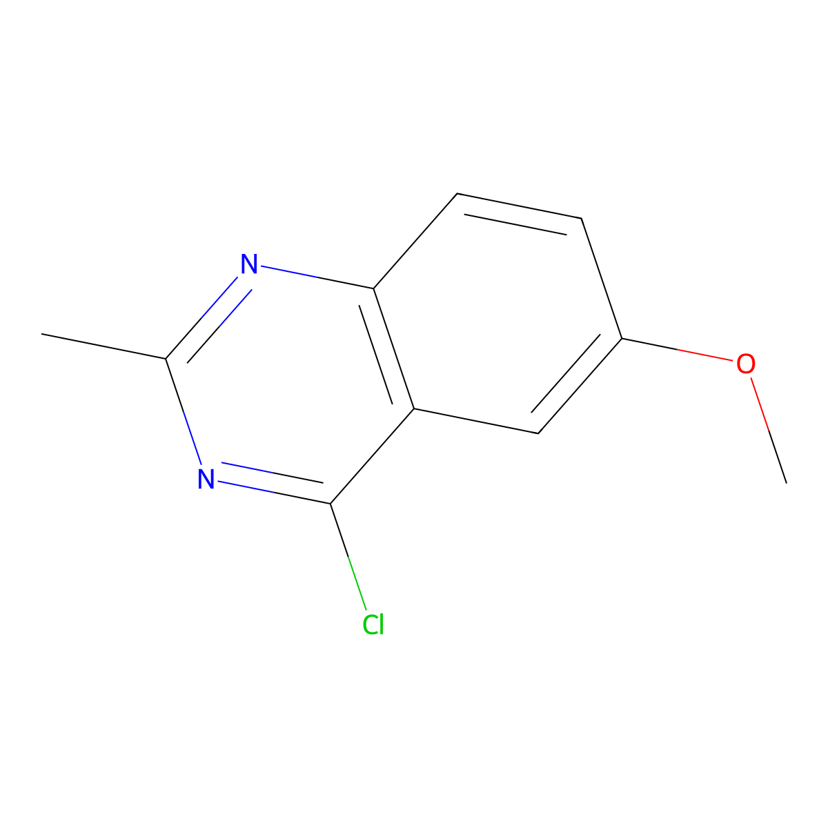 4-Chloro-6-methoxy-2-methylquinazoline molecular structure, CAS 60395-90-6