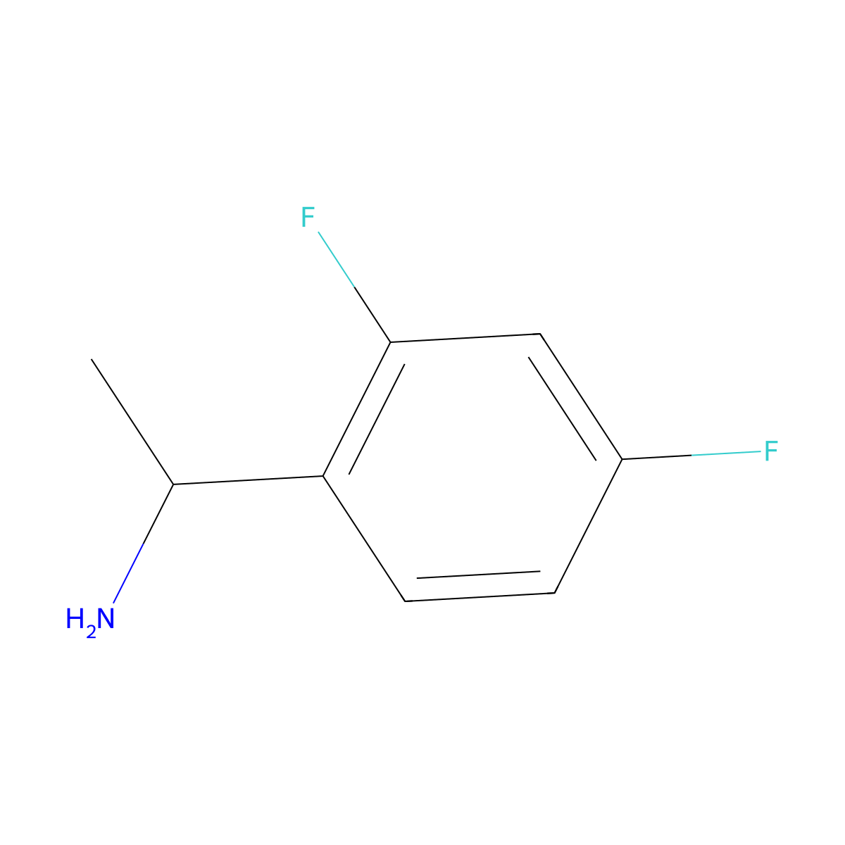1-(2,4-Difluorophenyl)ethanamine molecular structure, CAS 603951-43-5