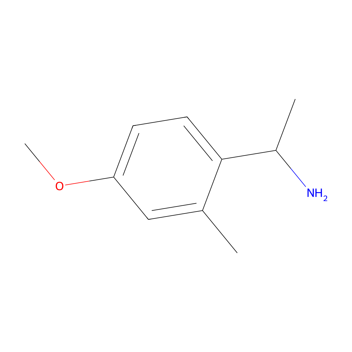 1-(4-Methoxy-2-methylphenyl)ethanamine molecular structure, CAS 603951-45-7