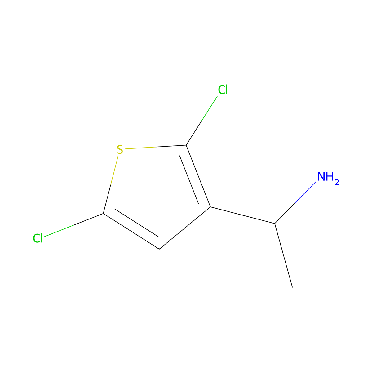 1-(2,5-Dichlorothiophen-3-yl)ethan-1-amine molecular structure, CAS 603951-46-8