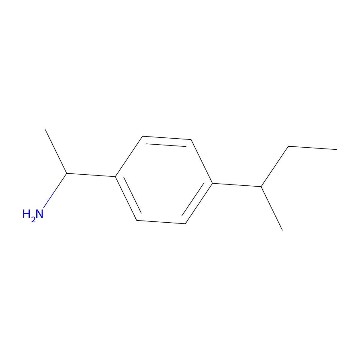 1-(4-Sec-butylphenyl)ethanamine molecular structure, CAS 603951-50-4