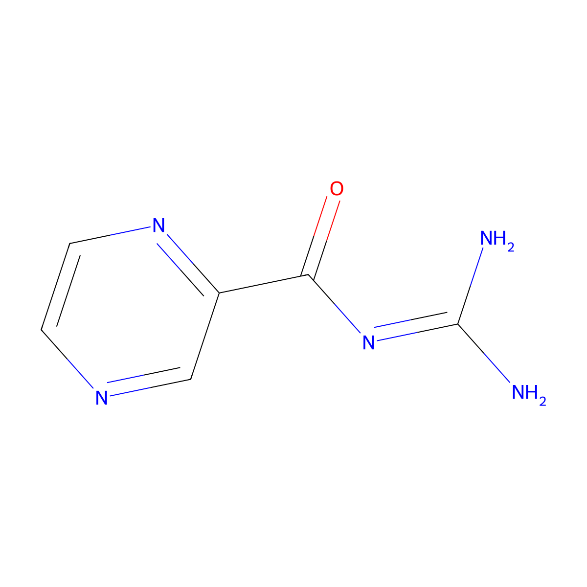 2-Pyrazinoylguanidine molecular structure, CAS 60398-24-5