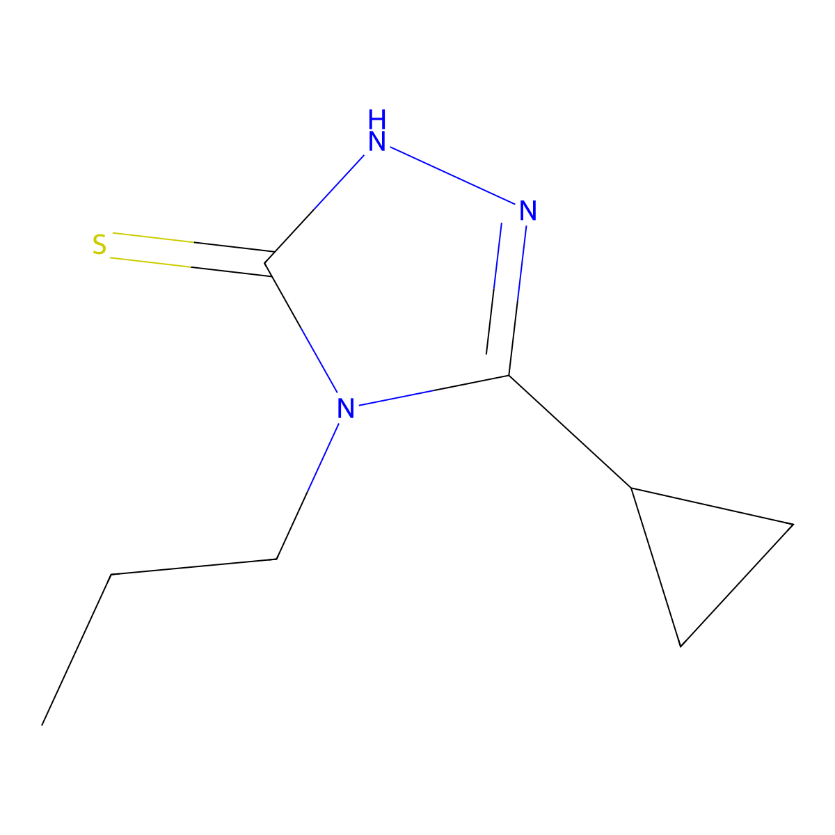 5-cyclopropyl-4-propyl-4H-1,2,4-triazole-3-thiol molecular structure, CAS 603981-93-7