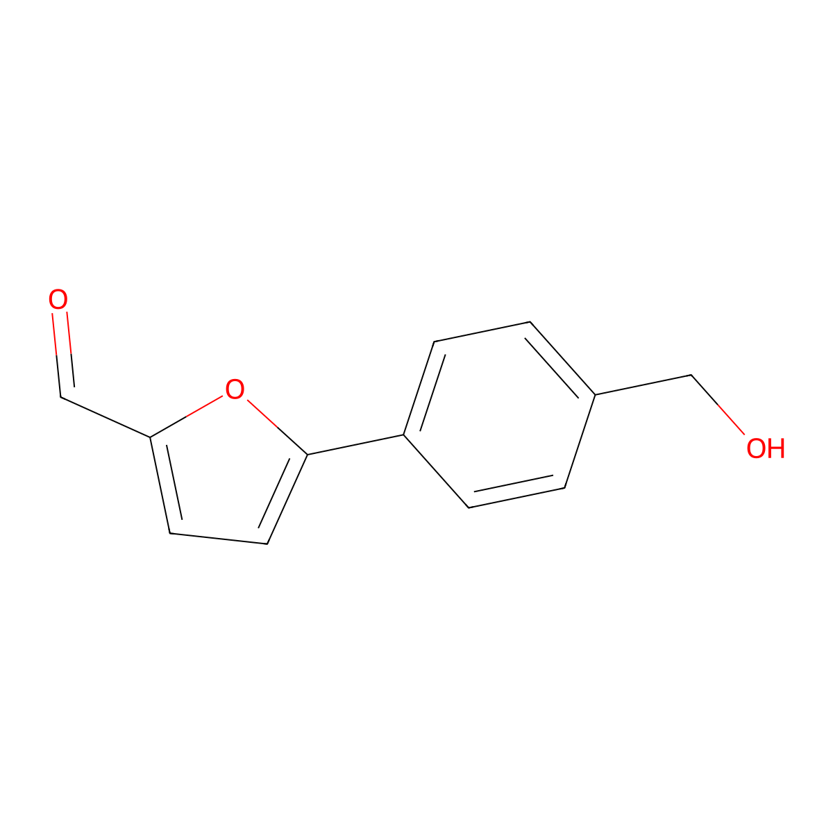 5-[4-(Hydroxymethyl)phenyl]furan-2-carbaldehyde molecular structure, CAS 603986-80-7