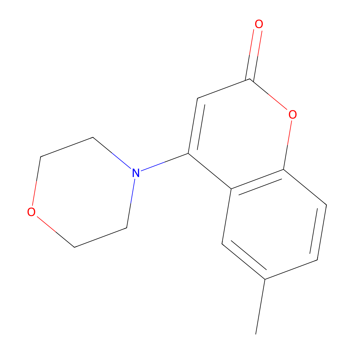 6-Methyl-4-morpholin-4-yl-chromen-2-one molecular structure, CAS 603988-10-9