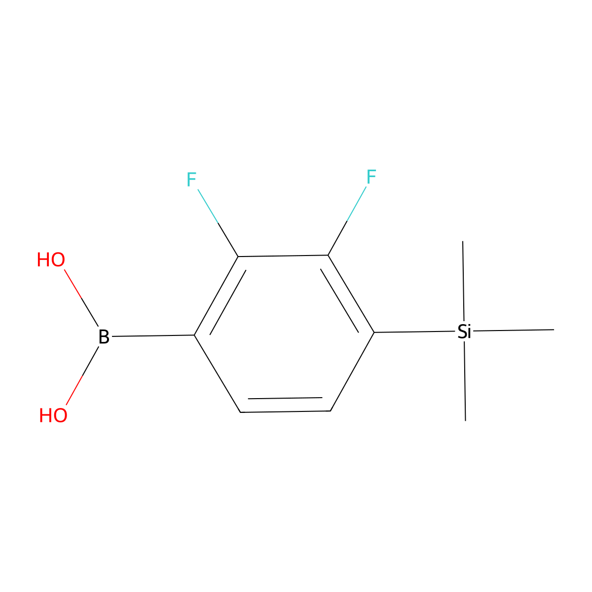 2,3-Difluoro-4-(trimethylsilyl)phenylboronic acid molecular structure, CAS 603990-25-6