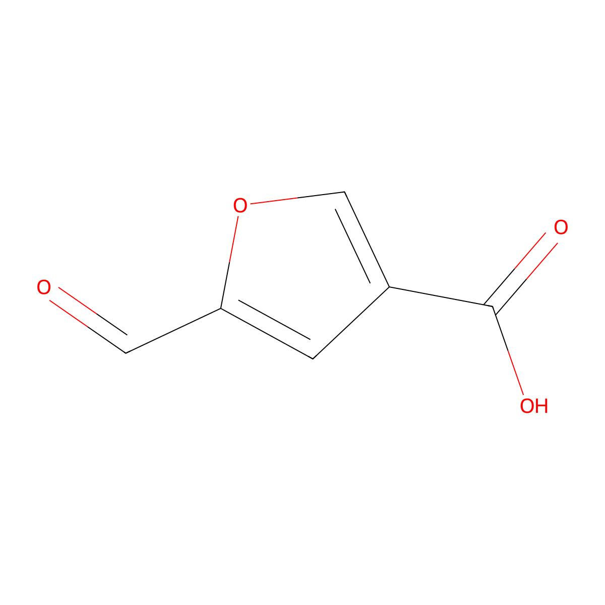 5-Formylfuran-3-carboxylic acid molecular structure, CAS 603999-19-5