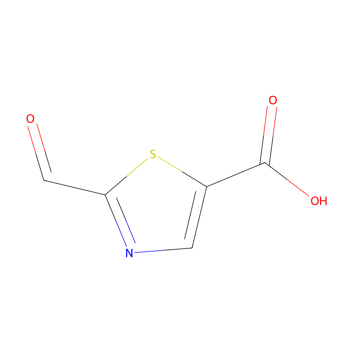 2-Formylthiazole-5-carboxylic acid molecular structure, CAS 603999-24-2