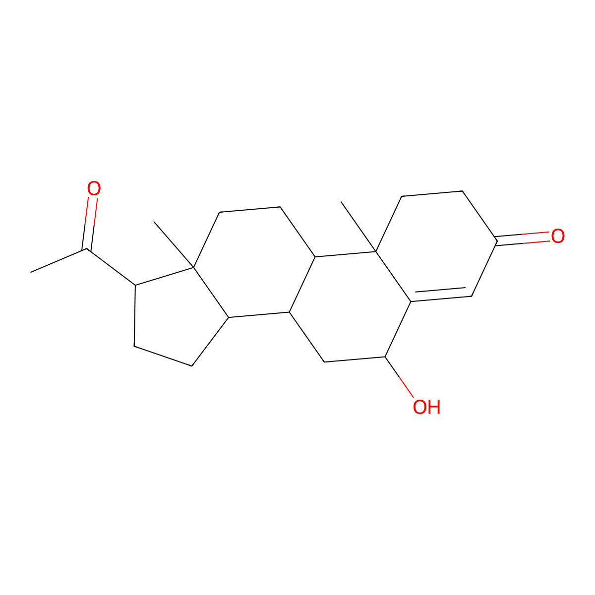 6beta-Hydroxyprogesterone molecular structure, CAS 604-19-3