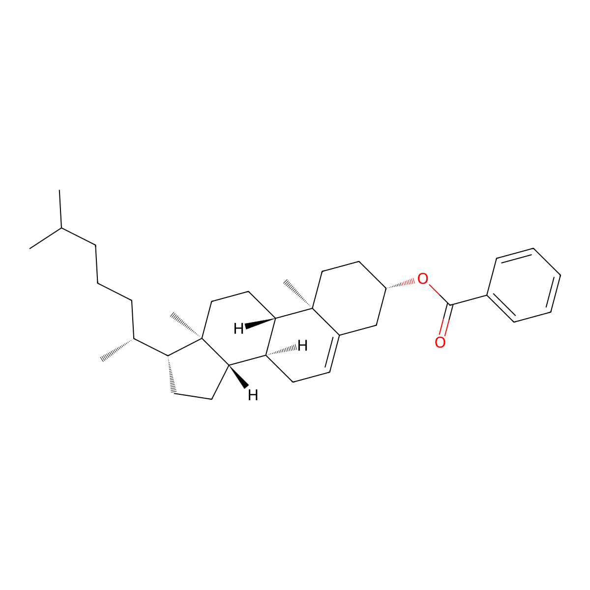 Cholesteryl Benzoate molecular structure, CAS 604-32-0