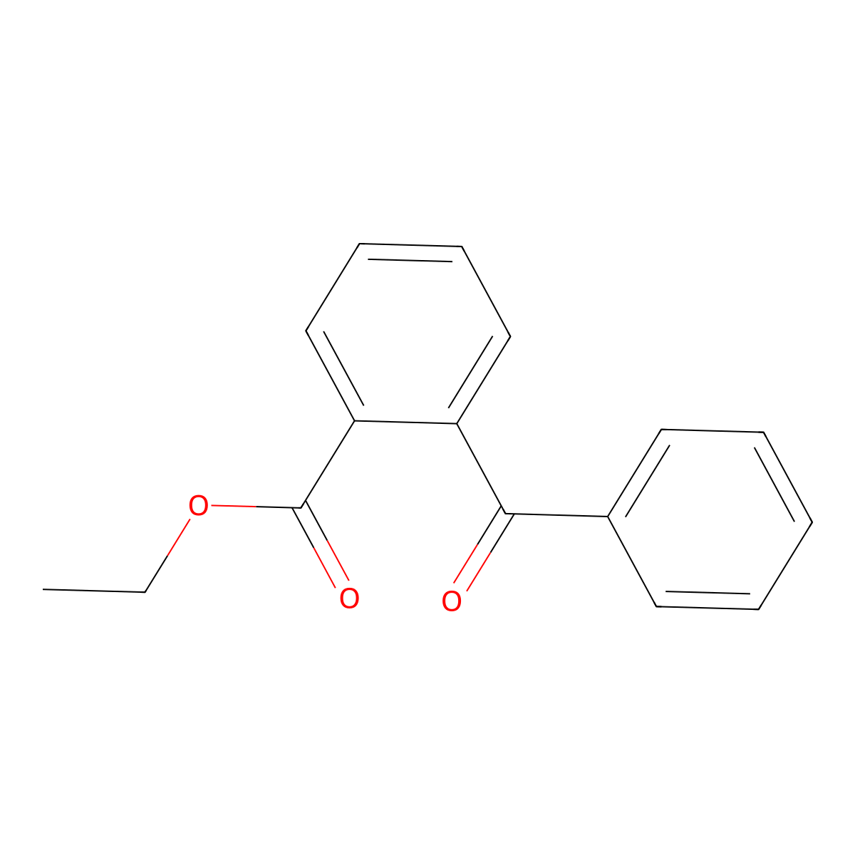 Ethyl 2-benzoylbenzoate molecular structure, CAS 604-61-5