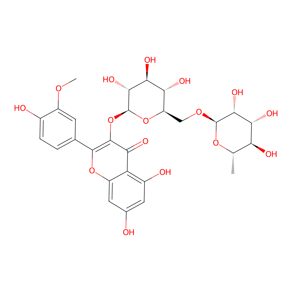 Narcissin molecular structure, CAS 604-80-8