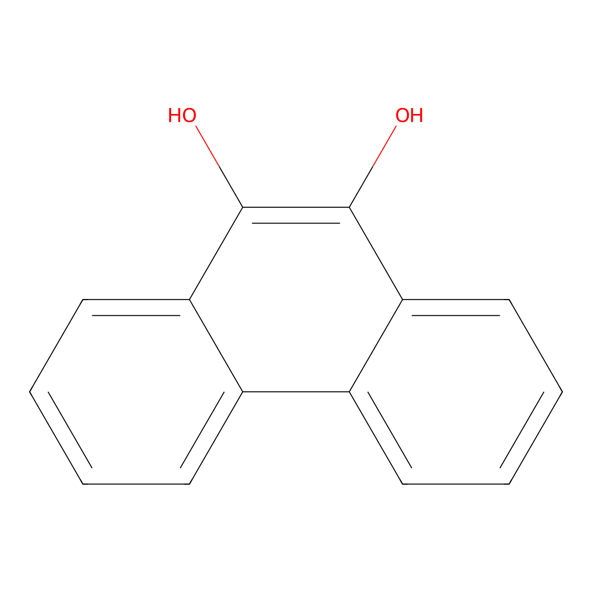 9,10-Phenanthrenediol molecular structure, CAS 604-84-2