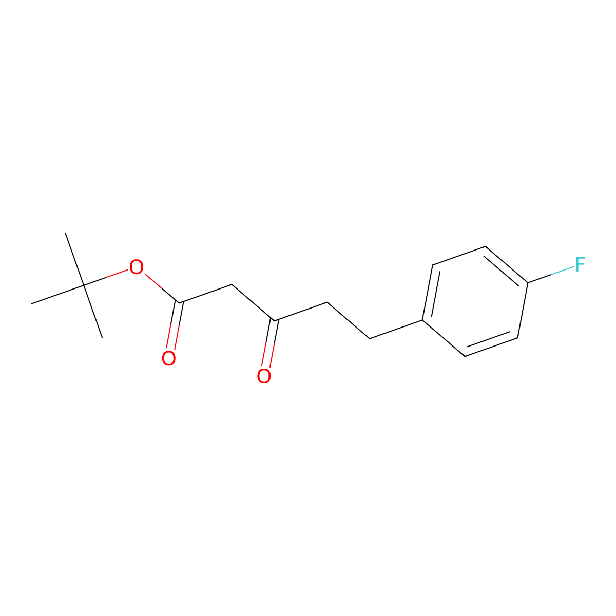 Tert-butyl 5-(4-fluorophenyl)-3-oxopentanoate molecular structure, CAS 604000-79-5